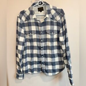 Lucky Brand Blue and White Checkered Shirt
